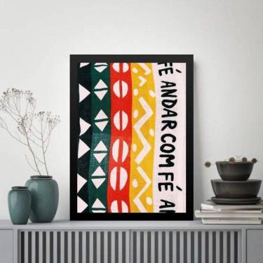 Imagem de Quadro Andar Com Fé - Estampa 33X24Cm - Com Vidro