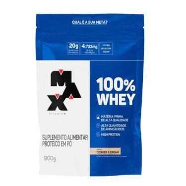 Imagem de 100 Whey Refil 900g Max Titanium, Cookies