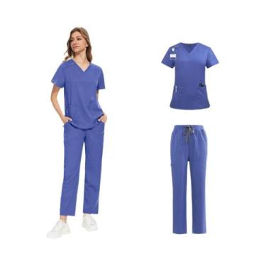 Imagem de Conjunto De Scrubs Cirúrgicos Femininos De Alta Qualidade Para Enferme