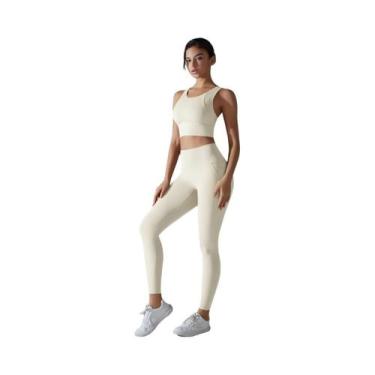 Imagem de Conjunto De Yoga Feminino Para Fitness: Top Esportivo Antichoque E Cal