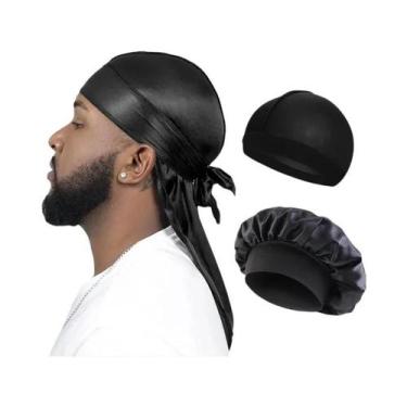 Imagem de Durag Unissex De Seda Com Cauda Longa, Chapéu Pirata, Touca Elástica, 