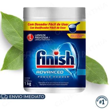 Imagem de Kit Finish Detergente em Pó para Lava Louças 1kg Original Limpeza Prof