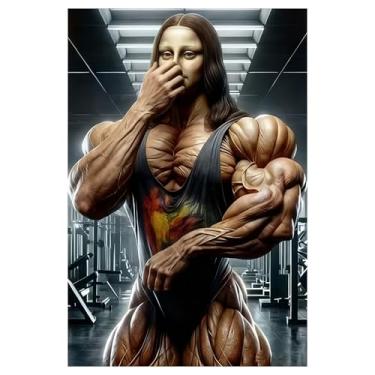 Imagem de Pôsteres para parede | Impressão de físico muscular Nariz beliscado - Pôster de decoração de arte de parede, para banheiro, banheiro, quarto, sala de estar, dormitório, apartamento, cozinha, café