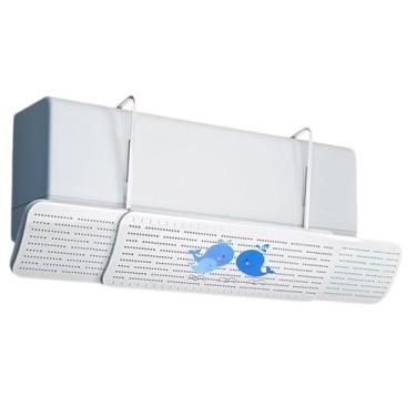 Imagem de Defletor de ventilação AC, defletor de portátil de ar condicionado - de bloqueio de ângulo portátil ajustável de 180 graus para instalação doméstica de cama de aquecedor