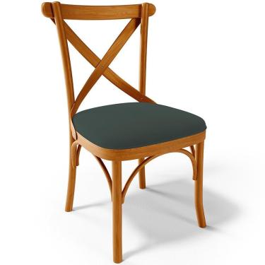 Imagem de Cadeira Para Sala De Jantar E Estar Living Estofada ávila L02 Suede Verde Musgo - Lyam