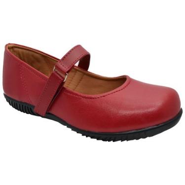 Imagem de Sapato Sapatilha Boneca Fechado Confort Vermelho - Parishoes, 35