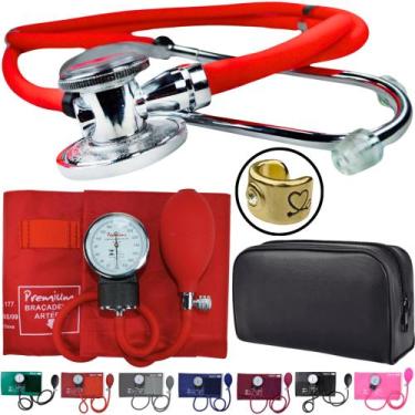 Imagem de Kit Aparelho Pressao Esteto Estetoscopio Esfigmo Pa Med Incoterm Premi