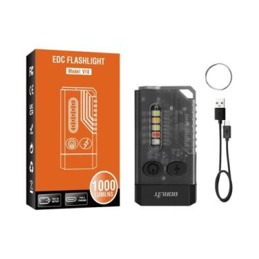 Imagem de Lanterna De Chaveiro UV LED 1000LM BORUiT V10 Recarregável Tipo-C 1000