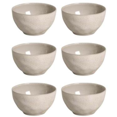 Imagem de 6 Bowls de Cerâmica Off White 558ml Tigelas Porto Brasil Caldos Massas