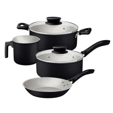 Imagem de Conjunto de Panela com 4 Peças Antiaderente Linz Tramontina Preta