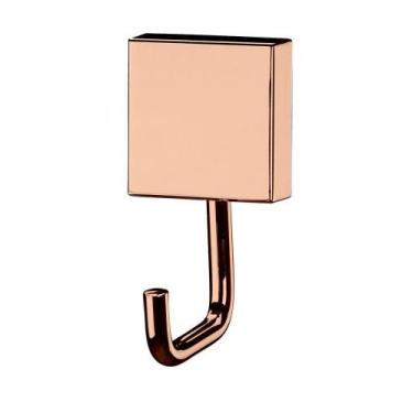 Imagem de Cabide Gancho Suporte Multiuso Porta Toalha Parede Banheiro Cobre Rose