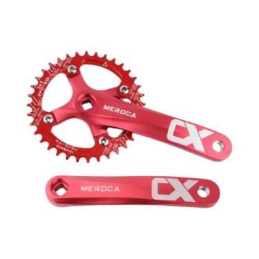 Imagem de Conjunto De Pedivela De Bicicleta MTB Em Liga De Alumínio Preto 104BCD