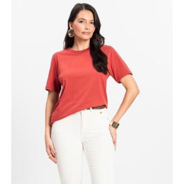 Imagem de Camiseta Básica Unissex Rovitex Vermelho, G, Vermelho