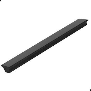 Imagem de Kit 12 Puxadores Armario Multiuso 50cm - Amélia Móveis, Preto