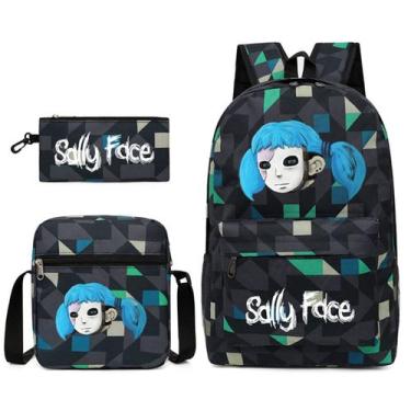 Imagem de Conjunto de mochilas Sallys Faces School Students, 3 unidades com bols