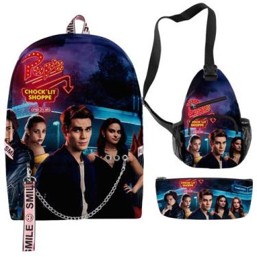 Imagem de Conjunto de mochilas Riverdales Cartoon Kids School, 3 unidades - yiwe