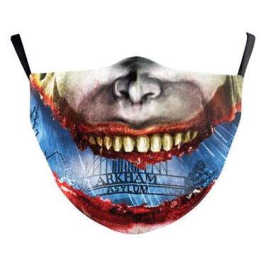 Imagem de Máscara facial Clown 3D Print Cosplay à prova de neblina respirável - 