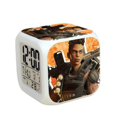 Imagem de LED de 7 cores do Alarm Clock Legends que muda com termômetro - Yiweis
