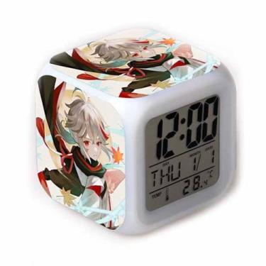 Imagem de Despertador Genshins Impacts Square LED digital para crianças - yiweis