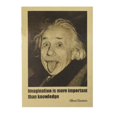 Imagem de Pôster: arte de parede, pintura decorativa, Einstein Retro Anime - yiw