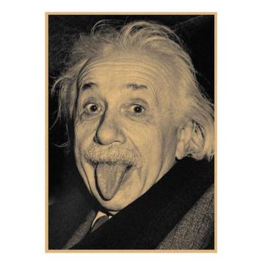Imagem de Pôster: arte de parede, pintura decorativa, Einstein Retro Anime - yiw
