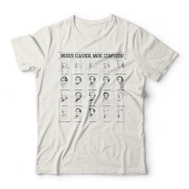 Imagem de Camiseta Compositores da Música Clássica - - Studio Geek, 4G, Off Whit
