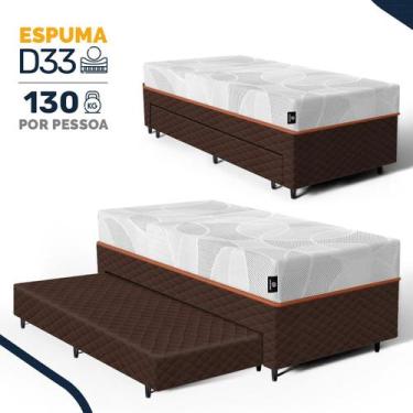 Imagem de Cama Box com Colchão de Espuma D33 Enrolado Sonno Full Umaflex Auxilia