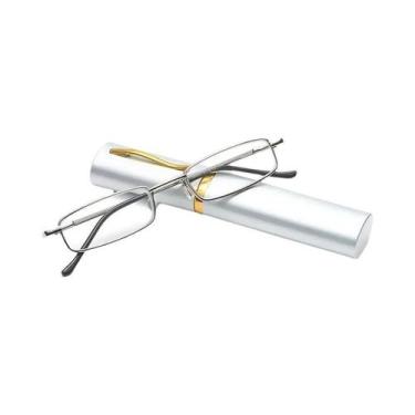 Imagem de Óculos De Leitura Portáteis Elegantes Com Armação De Metal E Estojo Ti