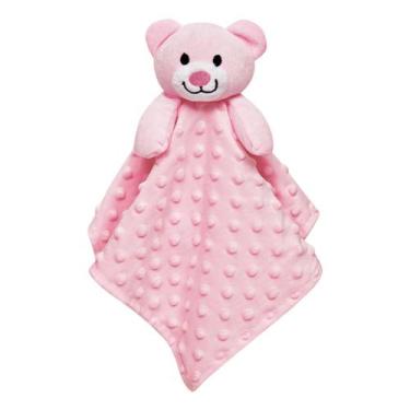 Imagem de Naninha Para Bebê Ursinho Algodão Doce Rosa Buba