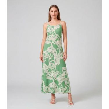 Imagem de Vestido Midi Com Alças Finas Infinita Cor Verde, M, Verde