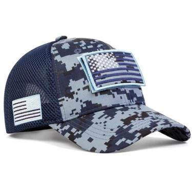Imagem de Boné de Beisebol Unissex Ajustável com Bandeira Americana - Protetor S