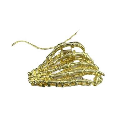 Imagem de Presilha De Cabelo De Metal Com Design De Esqueleto De Tubarão Estilo 