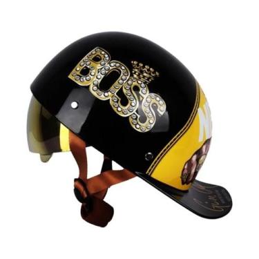 Imagem de Capacete De Moto Retrô Vintage Uchoose, Estilo Boné De Beisebol, Abert