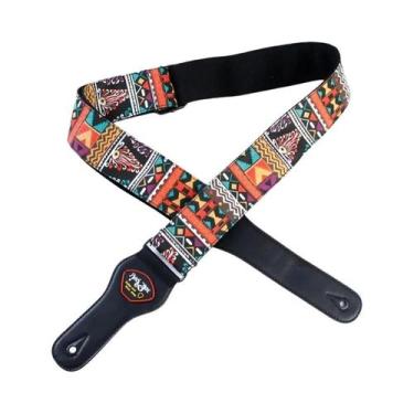 Imagem de Correia De Guitarra Ajustável De Algodão Para Baixo Elétrico Acústico 