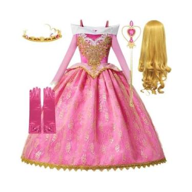 Imagem de Vestido De Princesa Para Meninas Cosplay Bela Adormecida Aurora Rapunz