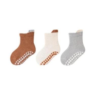 Imagem de Meias Antiderrapantes Para Bebês E Crianças, 3 Pares, Para Meninos E M