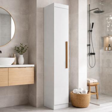 Imagem de Armário Multiuso 1 Porta Smart Maxel Móveis - Branco