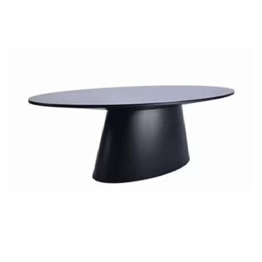 Imagem de Mesa De Jantar Cone Oval 120X80 Cm Laqueada Preto