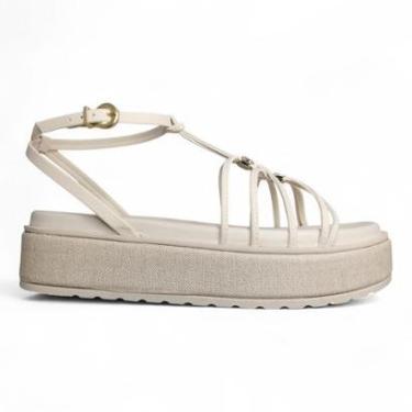 Imagem de Sandália Feminina Ramarim Plataforma Tiras Casual 25-43202-Feminino