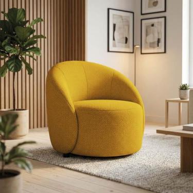 Imagem de Poltrona Sala Orgânica Lua Base Fixa Napoli Impermeável D03 - D Rossi 