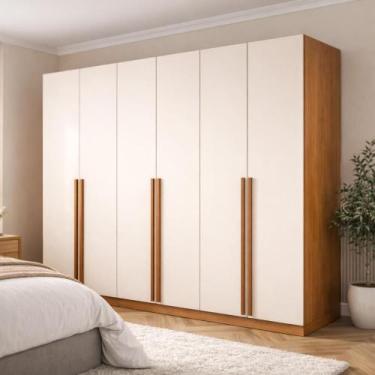 Imagem de Guarda-roupa 6 Portas Modular sem Maleiro Luna - Politorno