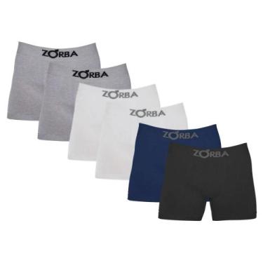 Imagem de Kit Com 6 Cuecas Boxer Box Adulto Em Algodão Cotton Sem Costura Zorba,