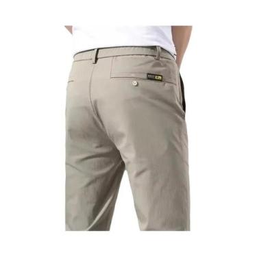 Imagem de Calças De Golfe Masculinas Slim Fit Em Algodão Com Stretch, Clássicas 