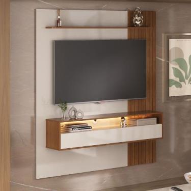 Imagem de Painel Ripado para TV até 65 Polegadas com LED MDF 160cmx180cm Led Mat
