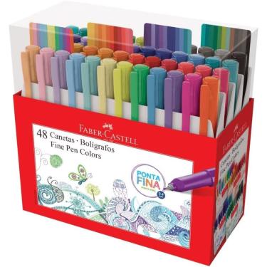 Imagem de Caneta Faber-Castell Fine Pen Colors com Ponta Ultrafina 0,4MM Formato Triangular Ergon...