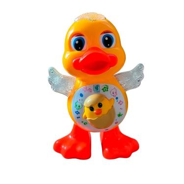 Imagem de Brinquedo Infantil Pato Dançante Musical com Luzes Coloridas e Músicas Infantis para Coordenação Motora e Percepção