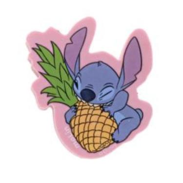 Imagem de Borracha Molin do Brasil Stitch Rosa com Abacaxi para Escritório Escola e Casa 1 Unidad...