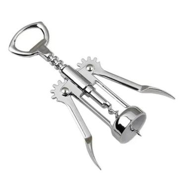 Imagem de Saca Rolhas e Abridor De Garrafa cromado 15cm UD418 - 123 til