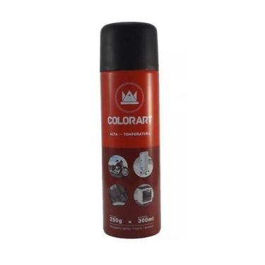 Imagem de Tinta Alta Temperatura Spray Preto Fosco 600ºc - Colorart