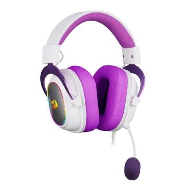 Imagem de Headset Gamer Redragon Zeus X RGB 7.1 Surround, Drivers 53mm, Branco e